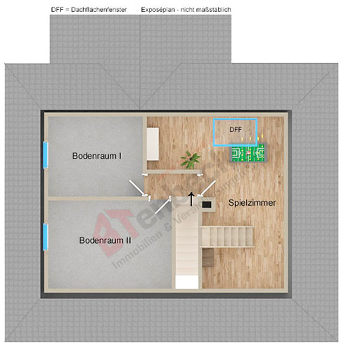 Grundriss - Dachgeschoss Einfamilienhaus Bocholt