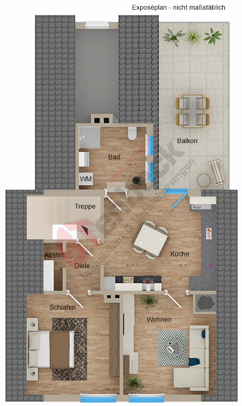 Grundriss - Dachgeschoss Einfamilienhaus Bocholt