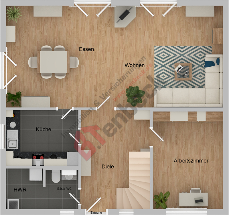 Grundriss - Erdgeschoss Einfamilienhaus Isselburg