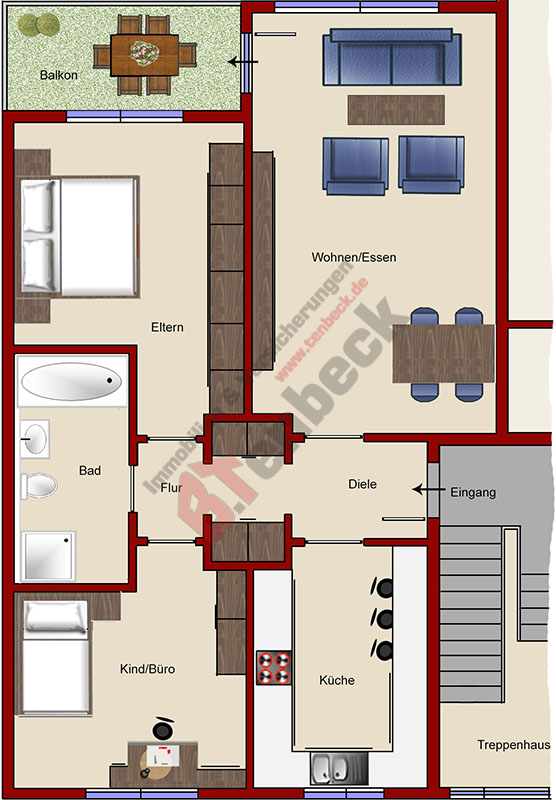 Grundriss - Wohnung Wohnung Bocholt