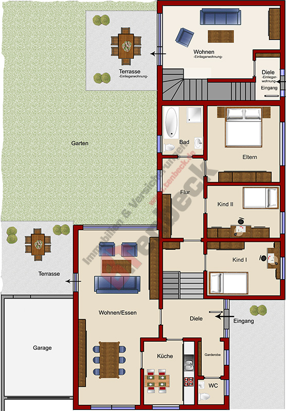 Grundriss - Erdgeschoss Einfamilienhaus Isselburg