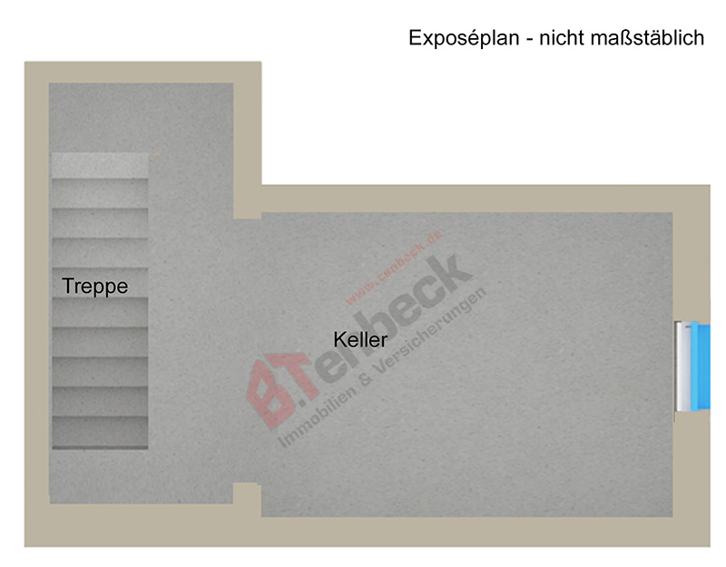 Grundriss - Keller Doppelhaush�lfte Bocholt