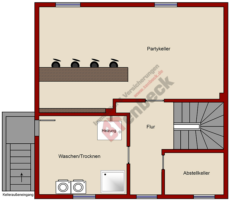 Grundriss - Keller Einfamilienhaus Bocholt