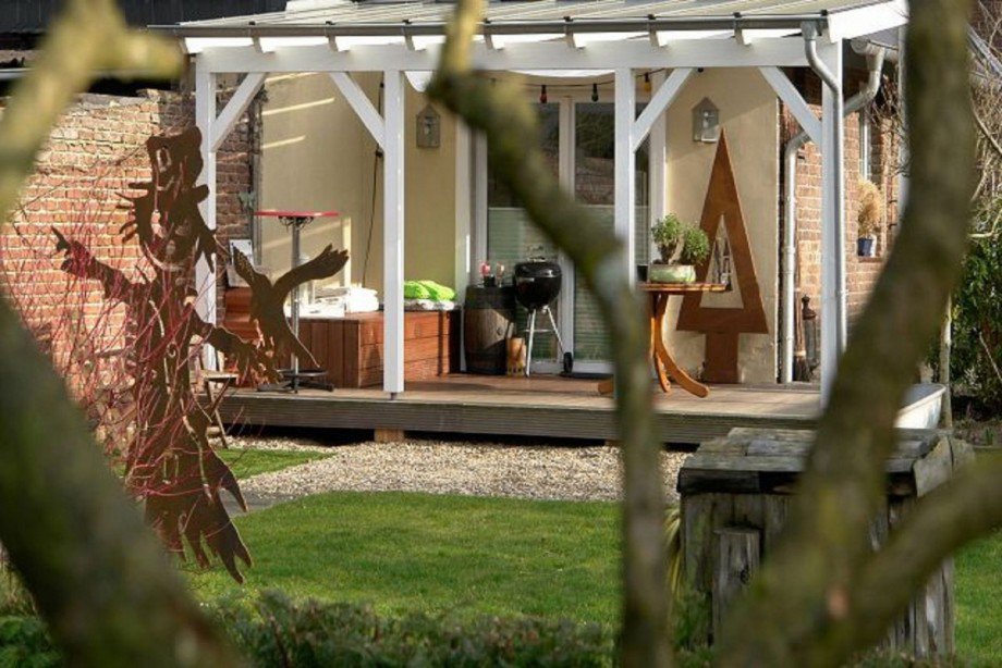... Ansicht Terrasse Doppelhaush�lfte Bocholt