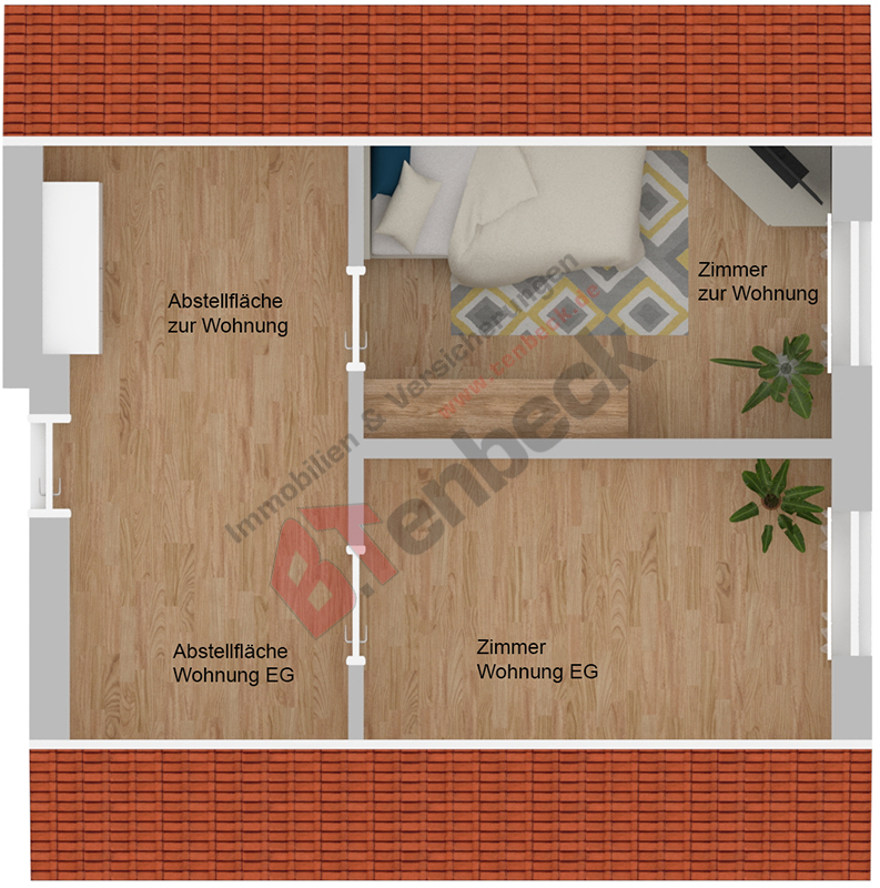 Grundriss - Spitzboden Wohnung Bocholt