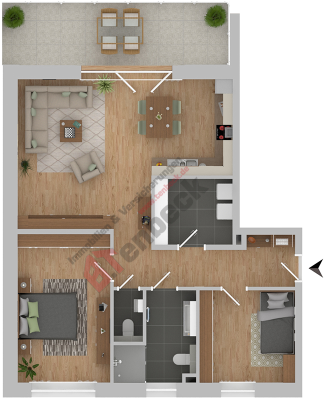 Grundriss - Wohnung 8 Wohnung Isselburg