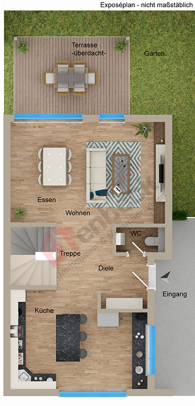Grundriss - Erdgeschoss Einfamilienhaus Bocholt