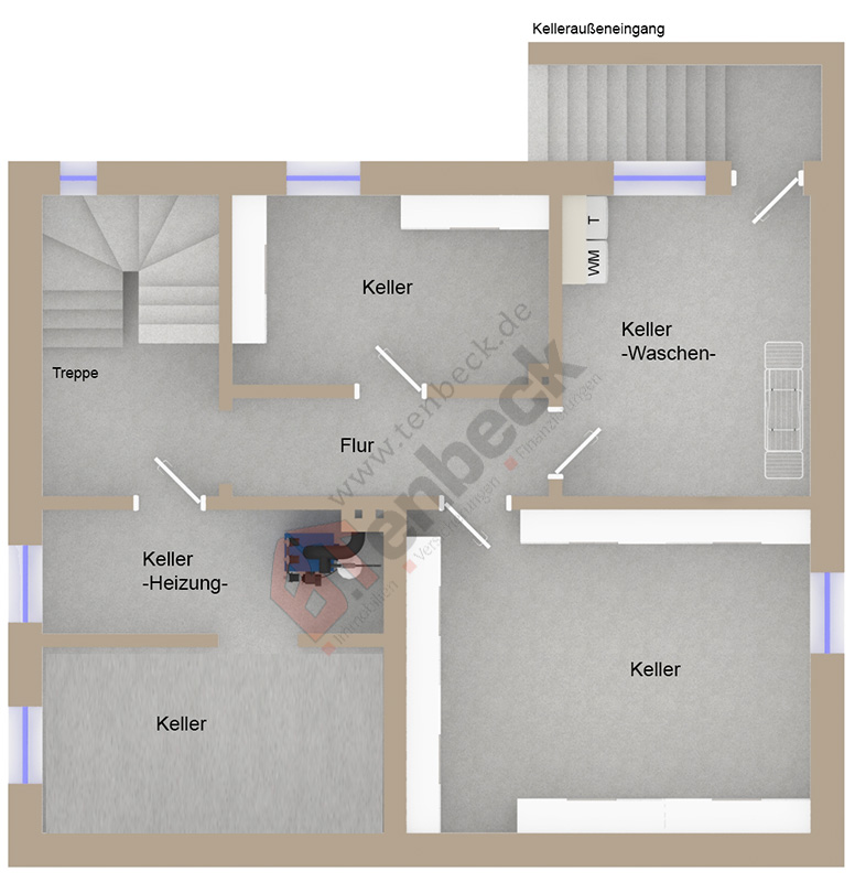 Grundriss - Keller Einfamilienhaus Bocholt