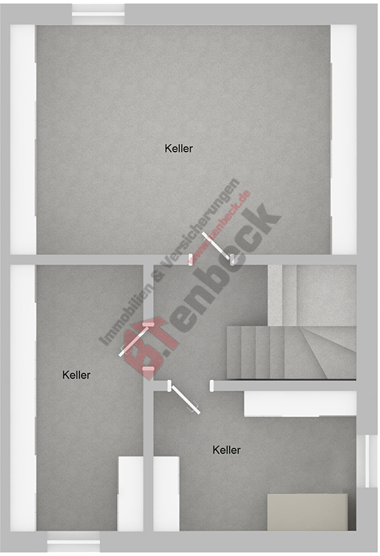 Grundriss - Keller Doppelhaush�lfte S�dlohn