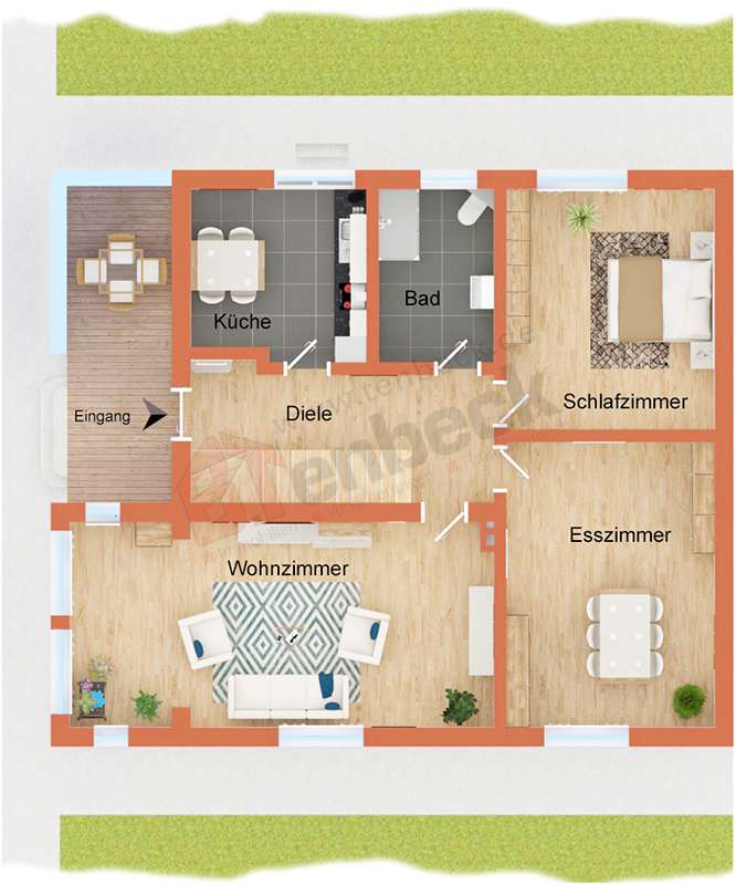 Grundriss Erdgeschoss Einfamilienhaus Bocholt