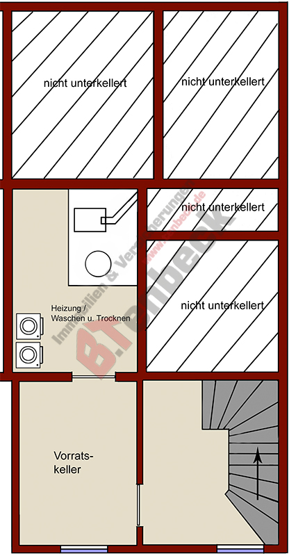 Grundriss - Keller Reihenmittelhaus Bocholt