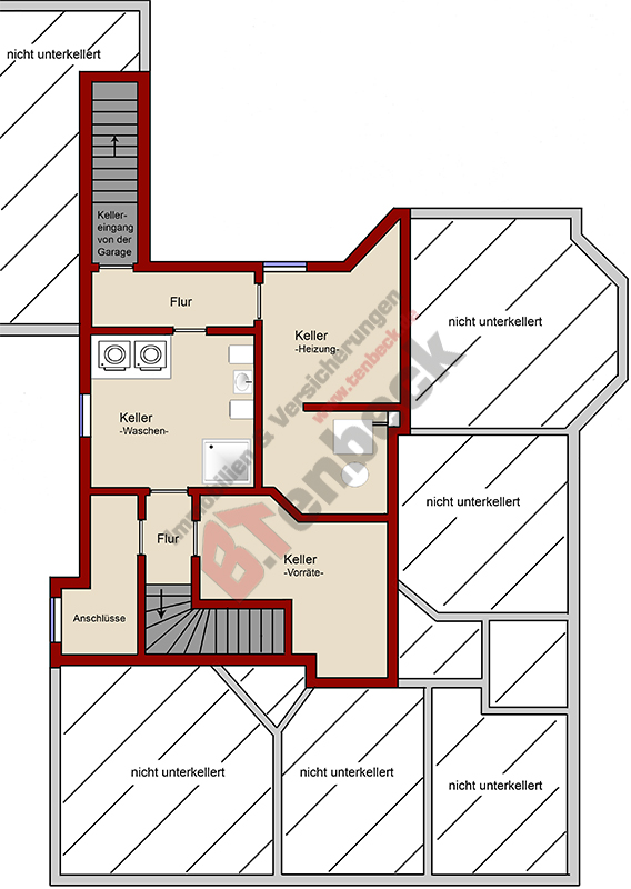 Grundriss - Keller Einfamilienhaus Isselburg-Werth
