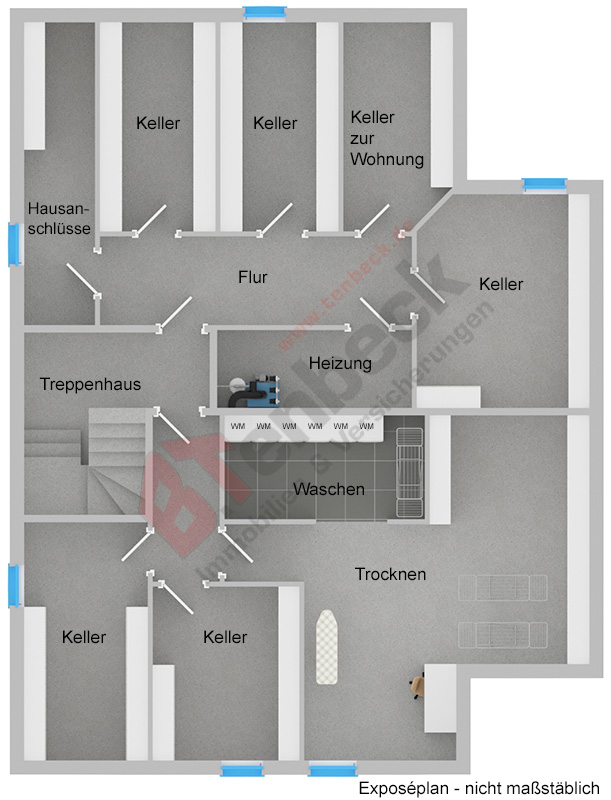 Grundriss - Keller Wohnung Bocholt