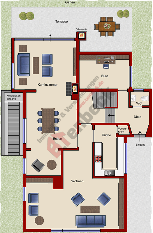 Grundriss - Erdgeschoss Einfamilienhaus Bocholt