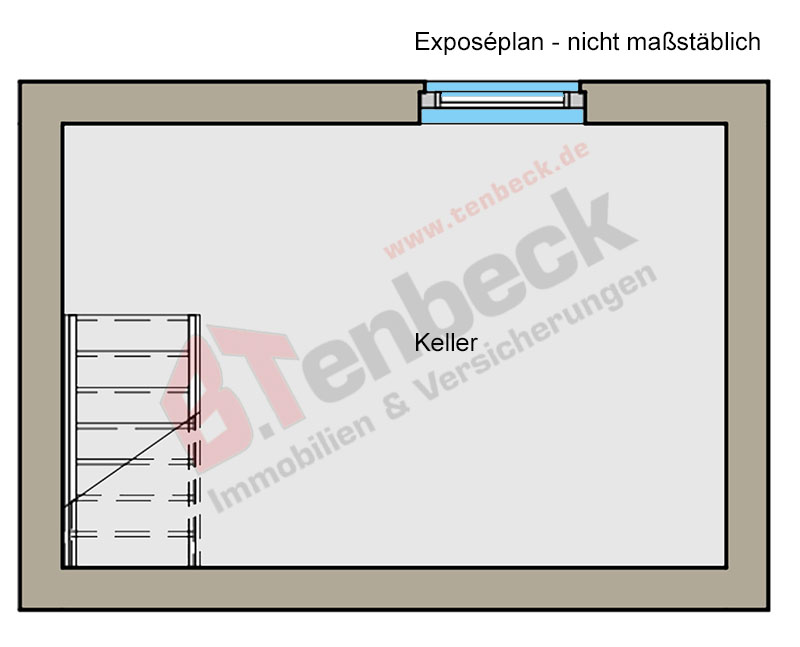 Grundriss - Keller Doppelhaush�lfte Bocholt