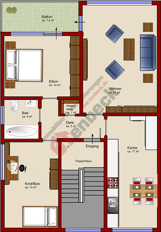Grundriss - Wohnung Wohnung Bocholt
