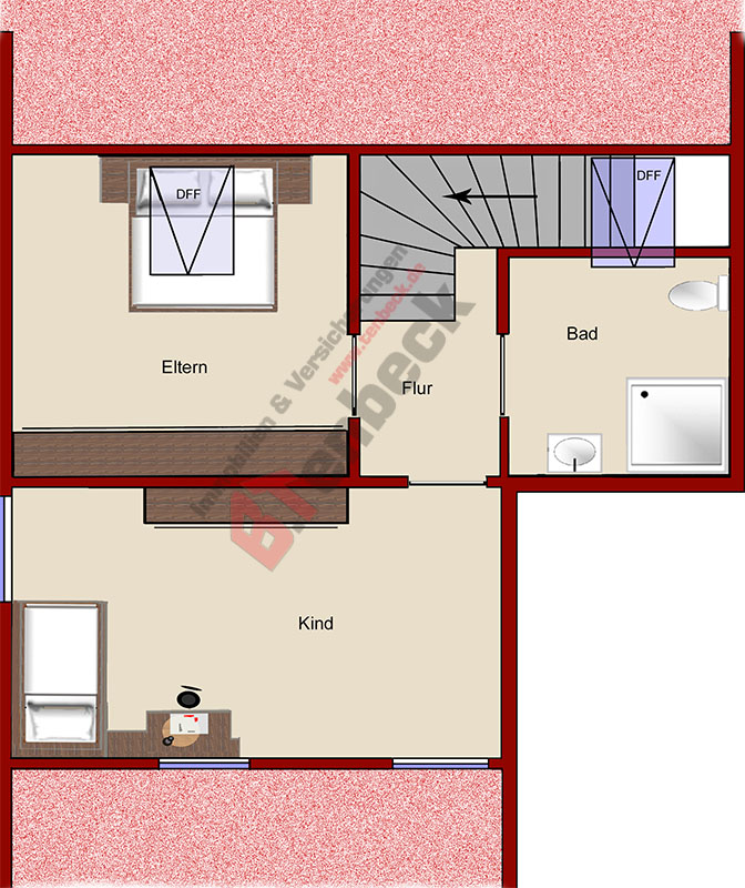 Grundriss - Dachgeschoss Wohnung Bocholt