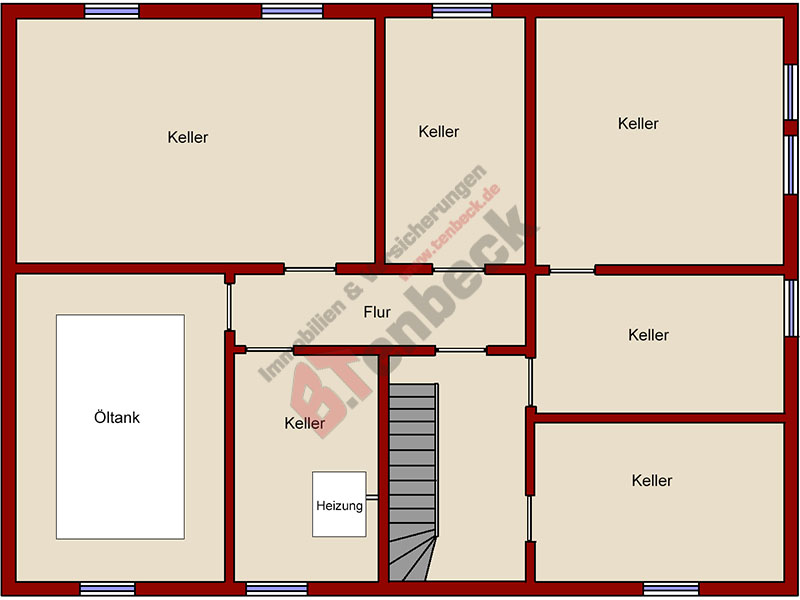 Grundriss - Keller Einfamilienhaus Isselburg-Anholt
