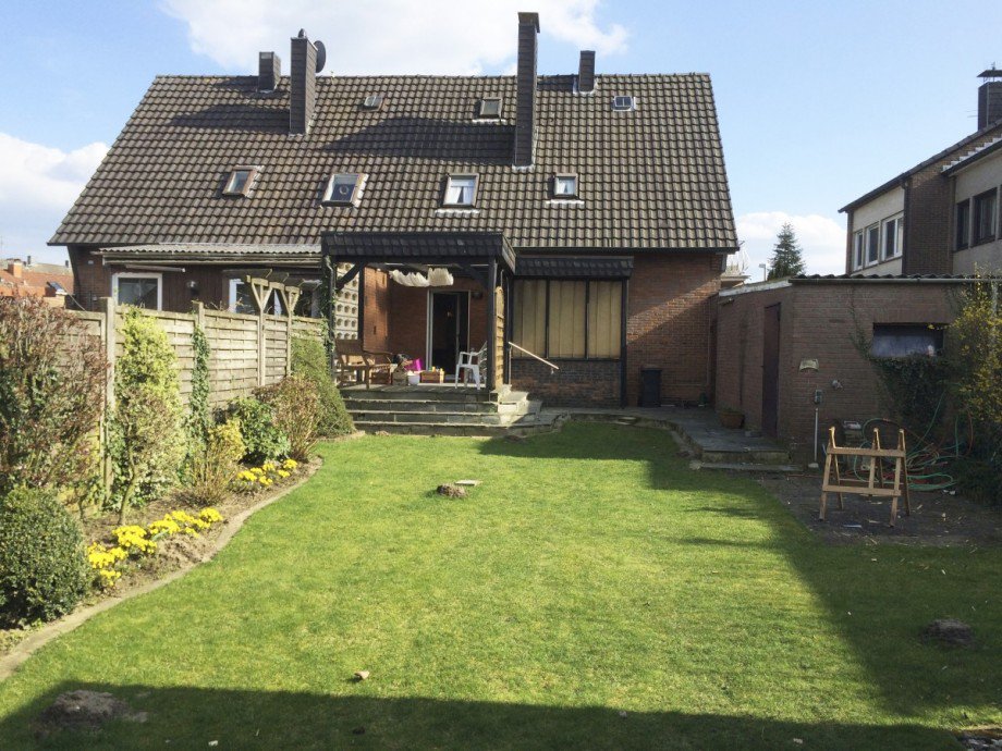 ... Ansicht - Garten Doppelhaush�lfte Bocholt