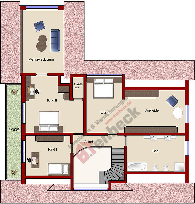Grundriss - Dachgeschoss Einfamilienhaus Bocholt