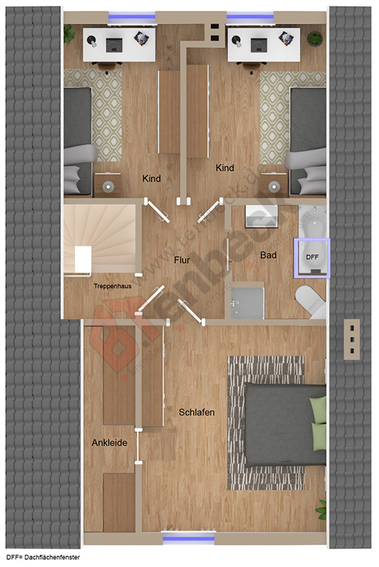 Grundriss - Dachgeschoss Einfamilienhaus Bocholt