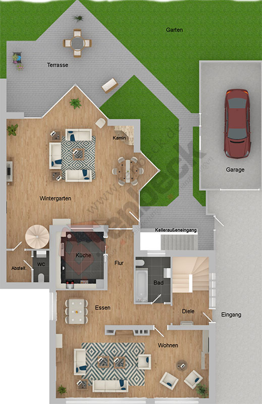 Grundriss - Erdgeschoss Einfamilienhaus Bocholt