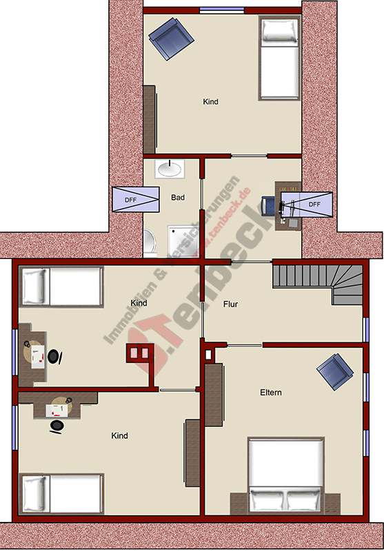 Grundriss - Dachgeschoss Einfamilienhaus Bocholt