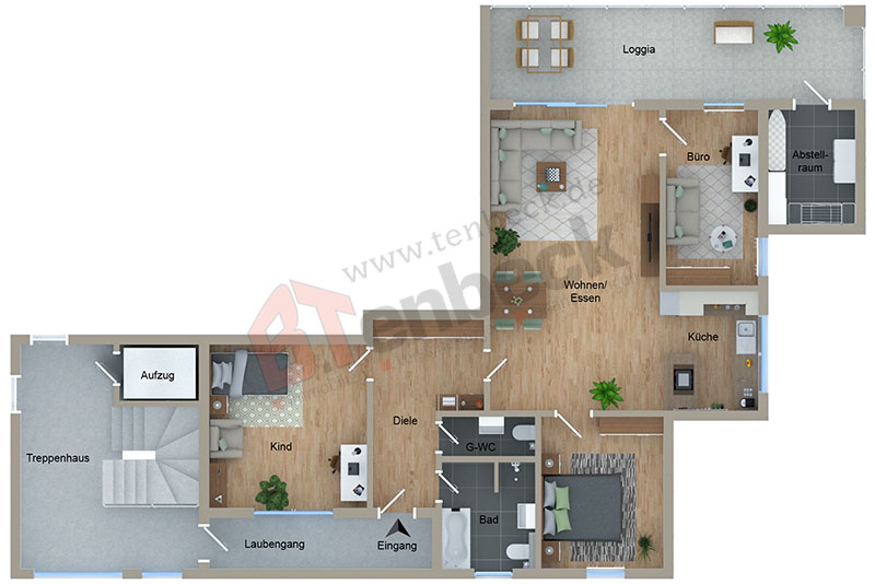 Grundriss Wohnung Wohnung Bocholt