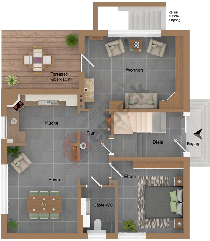 Grundriss - Erdgeschoss Einfamilienhaus Isselburg