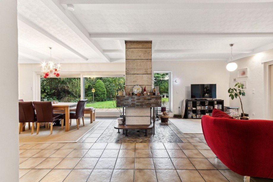 Wohnen-Essen - Kamin Bungalow Bocholt