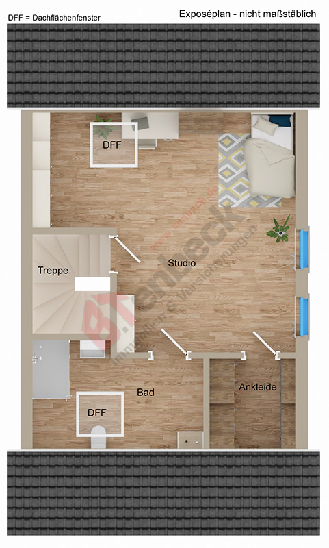 Grundriss - Dachgeschoss Einfamilienhaus Bocholt