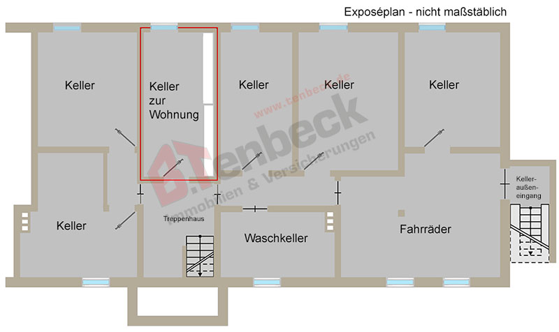 Grundriss-Keller Wohnung Bocholt