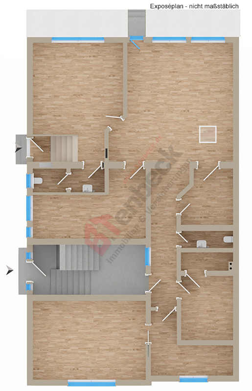 Grundriss - Erdgeschoss Doppelhaush�lfte Bocholt
