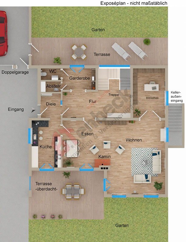 Grundriss - Erdgeschoss Einfamilienhaus Bocholt