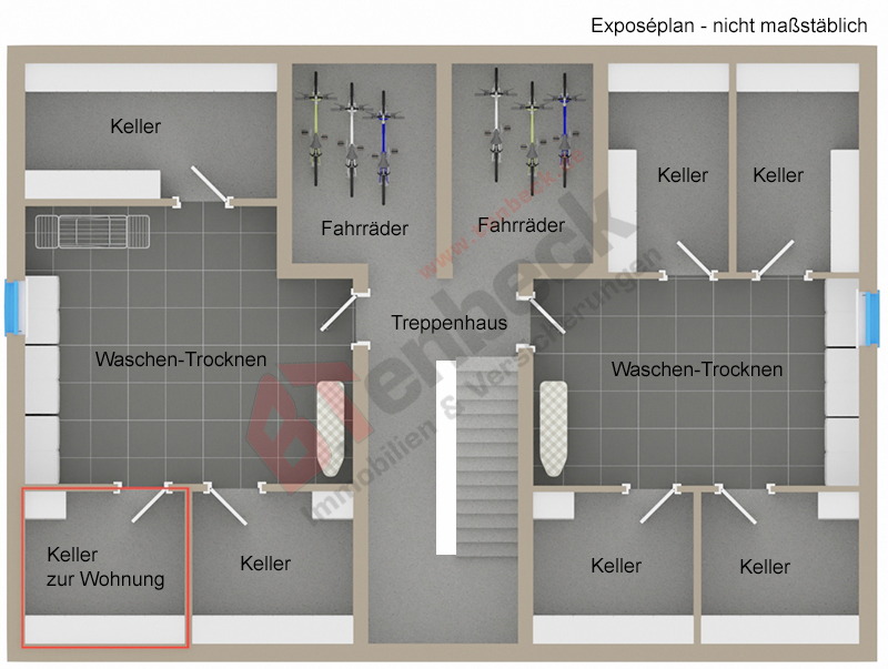 Grundriss - Keller Wohnung Bocholt