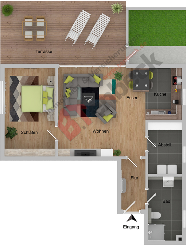Grundriss - Wohnung 2 Wohnung Bocholt