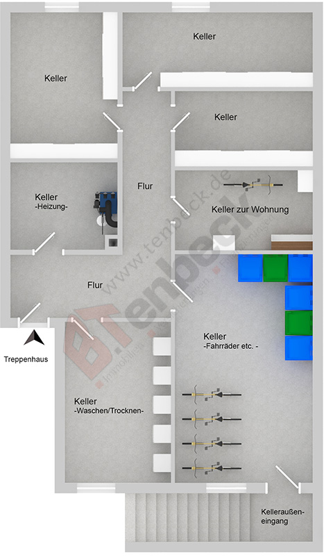 Grundriss - Keller Wohnung Bocholt