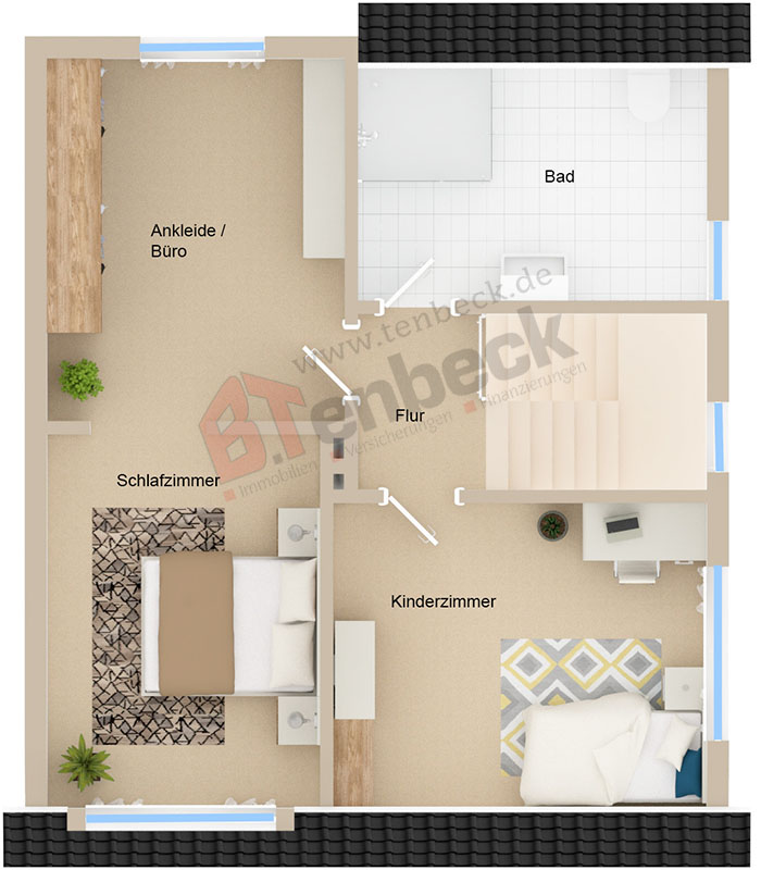 Grundriss DG Doppelhaush�lfte Bocholt