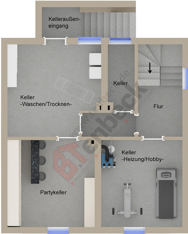 Grundriss - Keller Einfamilienhaus Bocholt