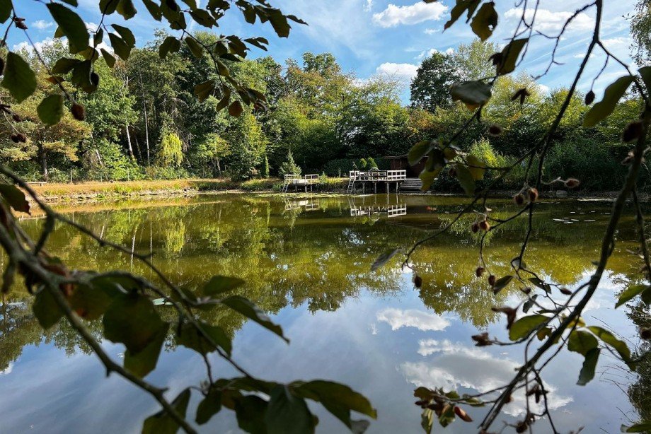 Teich - Holzhaus Grundst�ck Rhede
