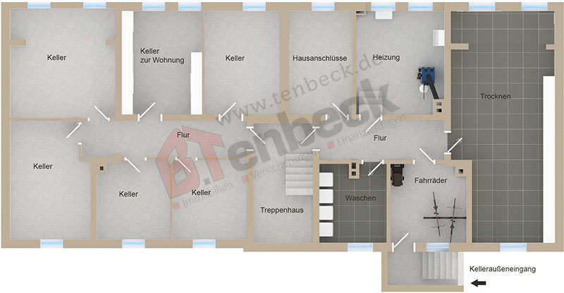 Grundriss - Keller Wohnung Bocholt