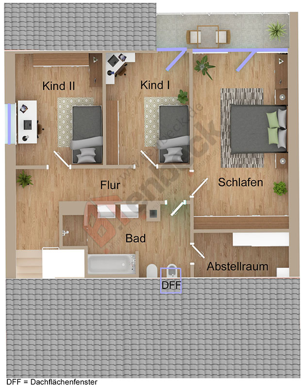 Grundriss - Obergeschoss Einfamilienhaus Bocholt