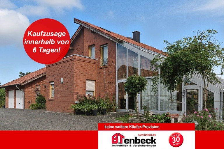 Ansicht des Hauses Borken Zweifamilienhaus Zweifamilienhaus auf einem XXL-Grundst�ck, das in Borken-Burlo Fl�che f�r ein zus�tzliches Bauvorhaben bietet!