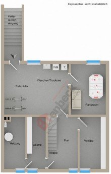 Grundriss - Keller Einfamilienhaus mit Keller und Garage in Bocholt - N�he Aasee!