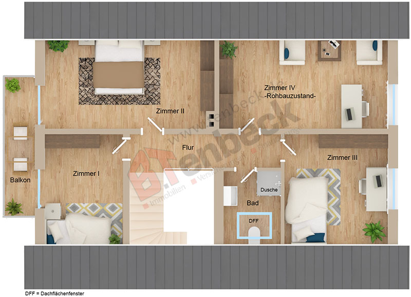 Grundriss - Obergeschoss Einfamilienhaus Bocholt