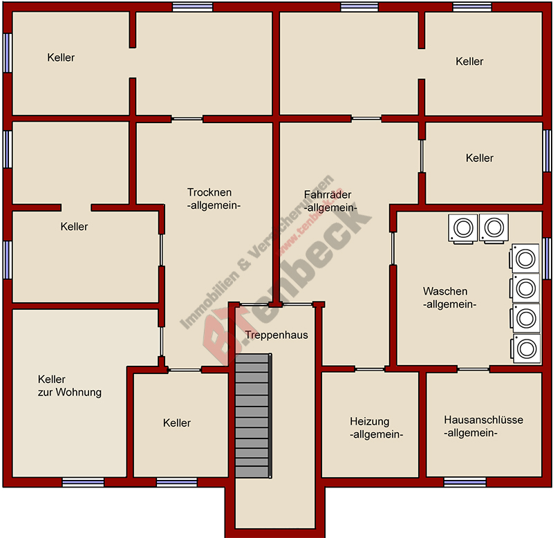 Grundriss - Keller Wohnung Bocholt