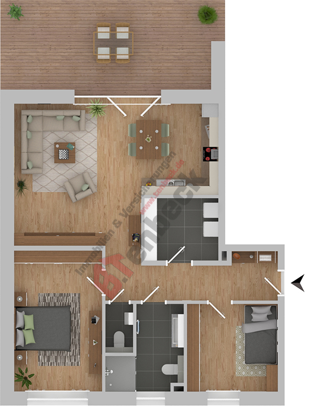 Grundriss - Wohnung 4 Wohnung Isselburg