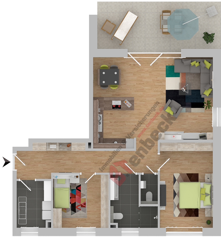 Grundriss - Wohnung 1 Wohnung Isselburg