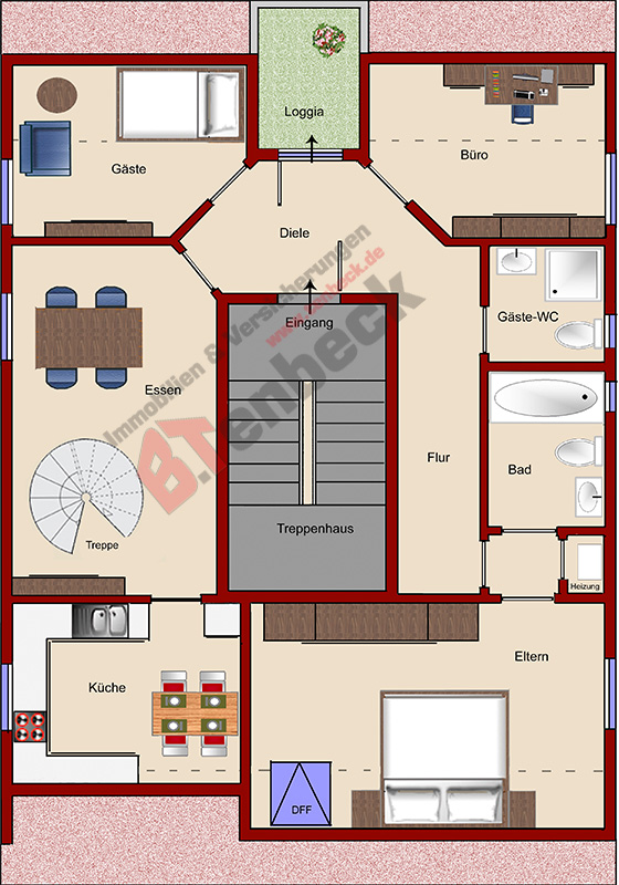 Grundriss - Dachgeschoss 1 Wohnung Bocholt