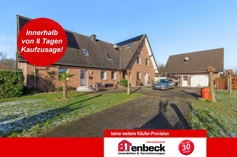 Ansicht des Hauses Borken Einfamilienhaus Einfamilienhaus mit zwei Wohnbereichen in ruhiger l�ndlicher Umgebung von Rhedebr�gge!!!